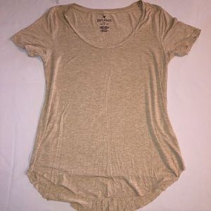 Soft and Sexy Oatmeal Scoop Neck Tshirt
